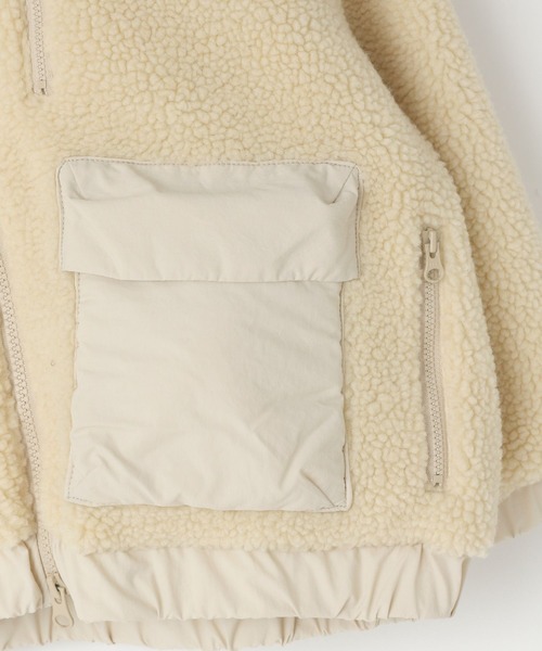 LOWRYS FARM（ローリーズファーム）の「エアサーマルボアブルゾン　491287（ブルゾン・キッズ・アイボリー/チャコールグレー/ブラウン・110cm/120cm/130cm/140cm/150cm）」の8枚目の写真