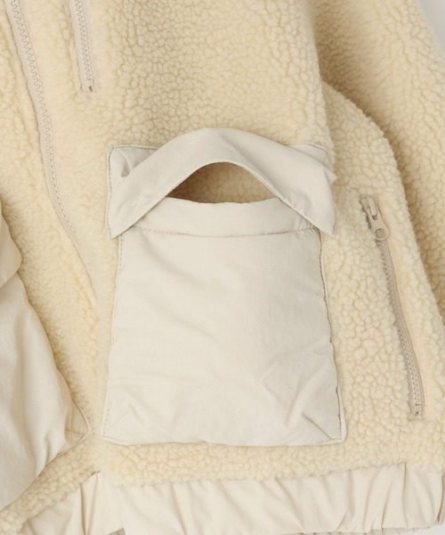 LOWRYS FARM（ローリーズファーム）の「エアサーマルボアブルゾン　491287（ブルゾン・キッズ・アイボリー/チャコールグレー/ブラウン・110cm/120cm/130cm/140cm/150cm）」の11枚目の写真