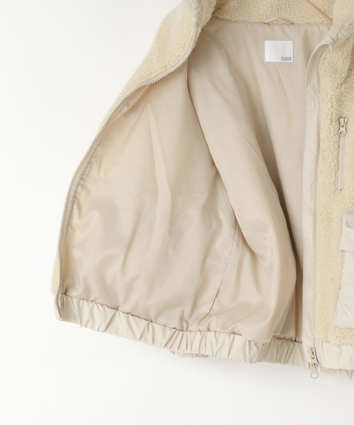 LOWRYS FARM（ローリーズファーム）の「エアサーマルボアブルゾン　491287（ブルゾン・キッズ・アイボリー/チャコールグレー/ブラウン・110cm/120cm/130cm/140cm/150cm）」の15枚目の写真