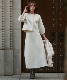 BEAUTY FORM KNIT フレアスカート
