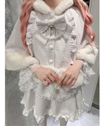 ネコちゃんキラキラツイードポンチョ