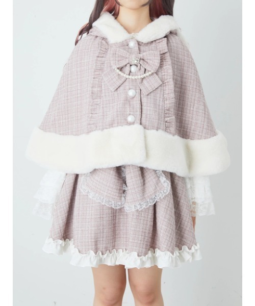 セール】ネコちゃんキラキラツイードポンチョ（ポンチョ）｜Ank Rouge