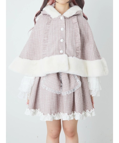 セール】ネコちゃんキラキラツイードポンチョ（ポンチョ）｜Ank Rouge