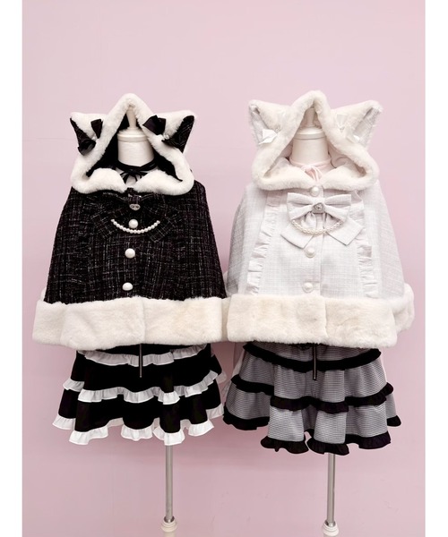 セール】ネコちゃんキラキラツイードポンチョ（ポンチョ）｜Ank Rouge