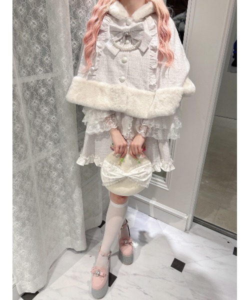 セール】ネコちゃんキラキラツイードポンチョ（ポンチョ）｜Ank Rouge