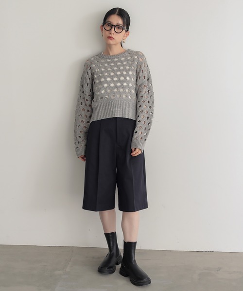 for/c(フォーシー)の「はっ水ストレッチチノ大人ショートパンツ【サスティナブル】(チノパンツ・レディース・ブラック/ベージュ/ネイビー・L/M)」の21枚目の写真