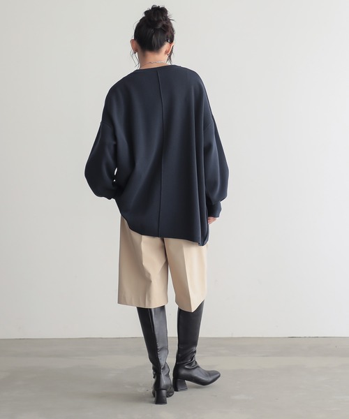 for/c(フォーシー)の「はっ水ストレッチチノ大人ショートパンツ【サスティナブル】(チノパンツ・レディース・ブラック/ベージュ/ネイビー・L/M)」の17枚目の写真