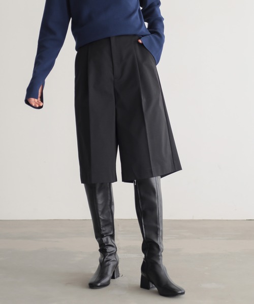 for/c(フォーシー)の「はっ水ストレッチチノ大人ショートパンツ【サスティナブル】(チノパンツ・レディース・ブラック/ベージュ/ネイビー・L/M)」の4枚目の写真