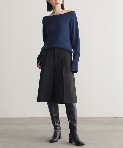 for/c(フォーシー)の「はっ水ストレッチチノ大人ショートパンツ【サスティナブル】(チノパンツ・レディース・ブラック/ベージュ/ネイビー・L/M)」の6枚目の写真