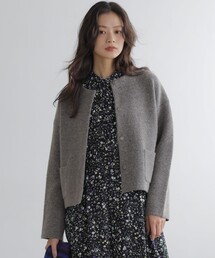 組曲 | プレーティングニットアウター ジャケット(ノーカラージャケット)