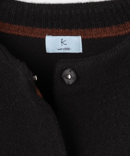 組曲(クミキョク)の「プレーティングニットアウター ジャケット(ノーカラージャケット・レディース・ブラウン系/ブラック系・3/2)」の17枚目の写真