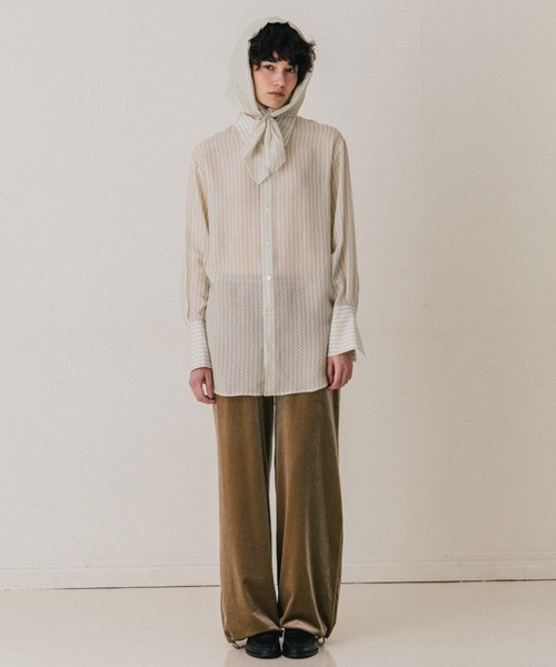 CREDONA(クレドナ)の「HILTON VELOUR PANTS/ヒルトンベロアパンツ(その他パンツ・レディース・ネイビー/ベージュ/ブラウン・0/1)」の5枚目の写真