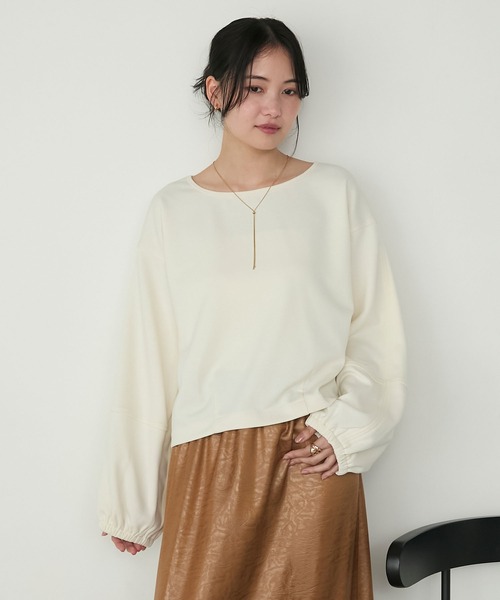 forksy.（フォルクシー）の「【forksy.】モンスターボリュームスリーブ ボートネックダンボールスウェットプルオーバー（スウェット・レディース・ブラック/アイボリー/ライトグレー・FREE）」の19枚目の写真