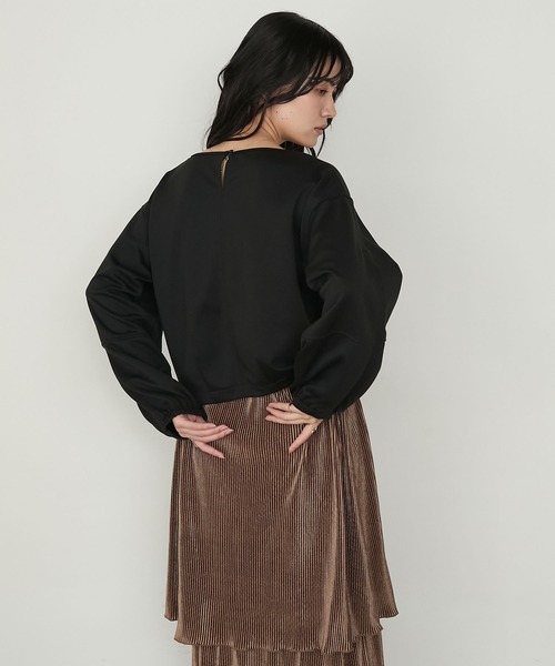 forksy.（フォルクシー）の「【forksy.】モンスターボリュームスリーブ ボートネックダンボールスウェットプルオーバー（スウェット・レディース・ブラック/アイボリー/ライトグレー・FREE）」の14枚目の写真