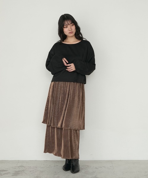 forksy.（フォルクシー）の「【forksy.】モンスターボリュームスリーブ ボートネックダンボールスウェットプルオーバー（スウェット・レディース・ブラック/アイボリー/ライトグレー・FREE）」の18枚目の写真