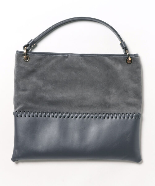 CHRISTIAN VILLA（クリスチャンヴィラ）の「【CHRISTIAN VILLA】コンビネーションレザートートバッグ(Q56379)（トートバッグ・レディース・グレー系その他・ALL）」の2枚目の写真