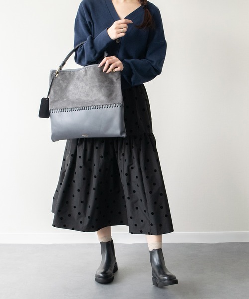 CHRISTIAN VILLA(クリスチャンヴィラ)の「【CHRISTIAN VILLA】コンビネーションレザートートバッグ(Q56379)(トートバッグ・レディース・グレー系その他・ALL)」の7枚目の写真