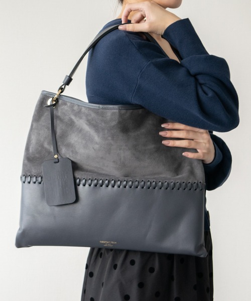CHRISTIAN VILLA(クリスチャンヴィラ)の「【CHRISTIAN VILLA】コンビネーションレザートートバッグ(Q56379)(トートバッグ・レディース・グレー系その他・ALL)」の8枚目の写真