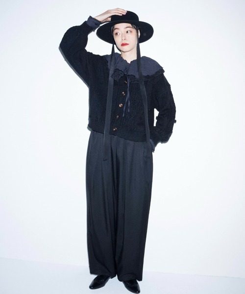 Kanoco×Libra Cue レースケープカラーブラウス（シャツ/ブラウス