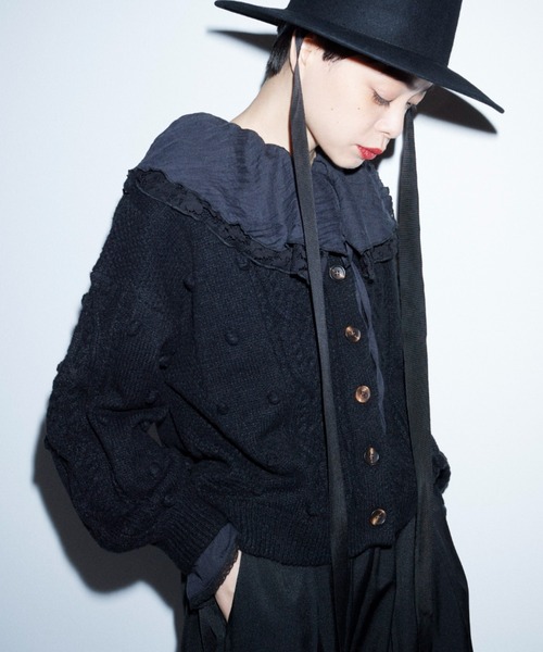 Libra Cue(リブラ キュー)の「Kanoco×Libra Cue レースケープカラーブラウス(シャツ/ブラウス・レディース・ホワイト/ブラック・FREE)」の14枚目の写真