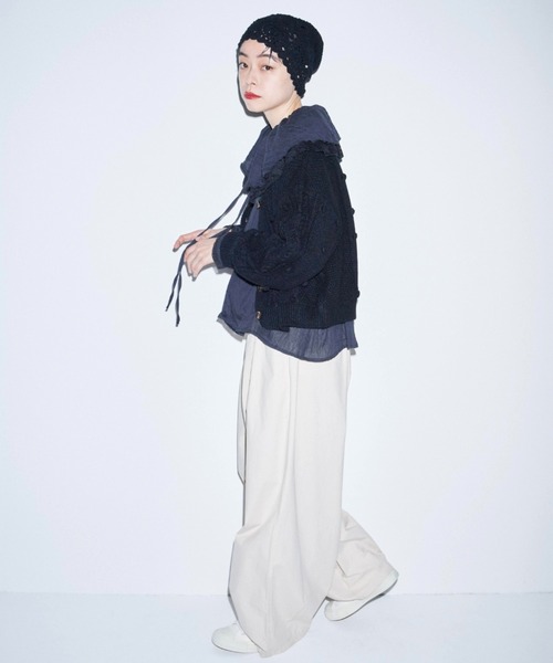 Libra Cue(リブラ キュー)の「Kanoco×Libra Cue レースケープカラーブラウス(シャツ/ブラウス・レディース・ホワイト/ブラック・FREE)」の15枚目の写真