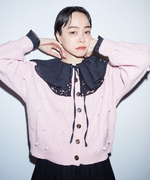 Libra Cue(リブラ キュー)の「Kanoco×Libra Cue レースケープカラーブラウス(シャツ/ブラウス・レディース・ホワイト/ブラック・FREE)」の17枚目の写真