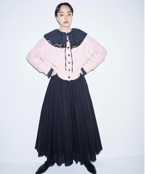 Libra Cue(リブラ キュー)の「Kanoco×Libra Cue レースケープカラーブラウス(シャツ/ブラウス・レディース・ホワイト/ブラック・FREE)」の18枚目の写真