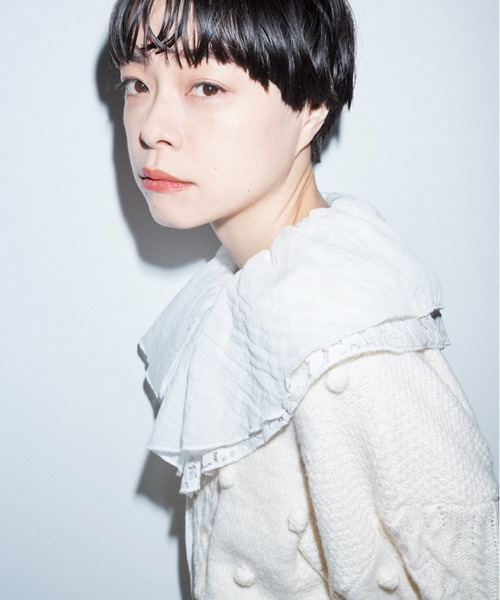 Libra Cue(リブラ キュー)の「Kanoco×Libra Cue レースケープカラーブラウス(シャツ/ブラウス・レディース・ホワイト/ブラック・FREE)」の5枚目の写真