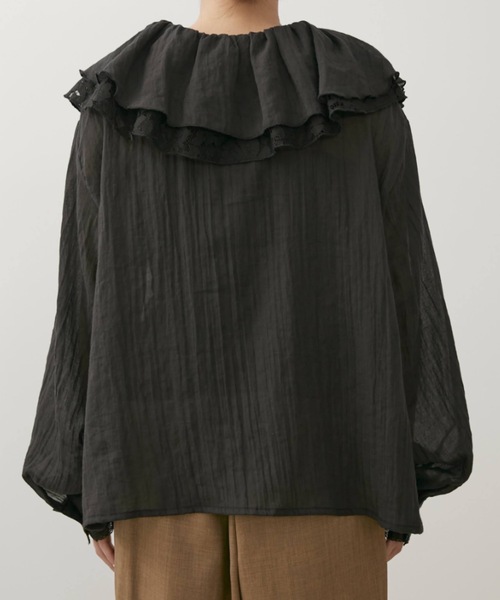 Kanoco×Libra Cue レースケープカラーブラウス（シャツ/ブラウス
