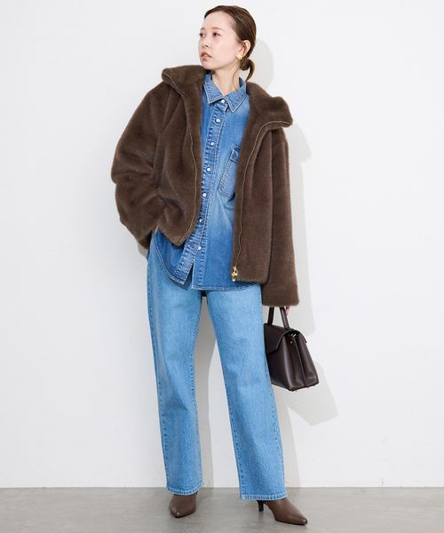 FAKEファーフードブルゾン（その他アウター）｜SLOBE IENA