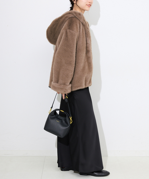 SLOBE IENA（スローブイエナ）の「FAKEファーフードブルゾン（その他アウター・レディース・ベージュ/ブラウン・FREE）」の21枚目の写真