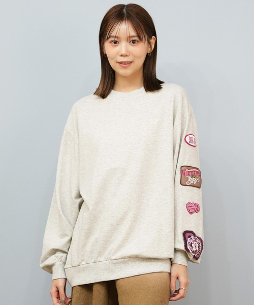 ROXY(ロキシー)の「ROXY/ロキシー スウェット クルーネックトレーナー RPO254609T(スウェット・レディース・ヘザーグレー/ブラック/ブラウン・L/M)」の3枚目の写真