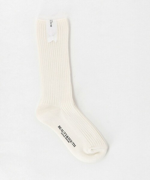 BEAUTY&YOUTH UNITED ARROWS（ビューティーアンドユースユナイテッドアローズ）の「カラー リブ ソックス（ソックス/靴下・レディース・ネイビー/オフホワイト/オリーブ/レッド・FREE）」の2枚目の写真