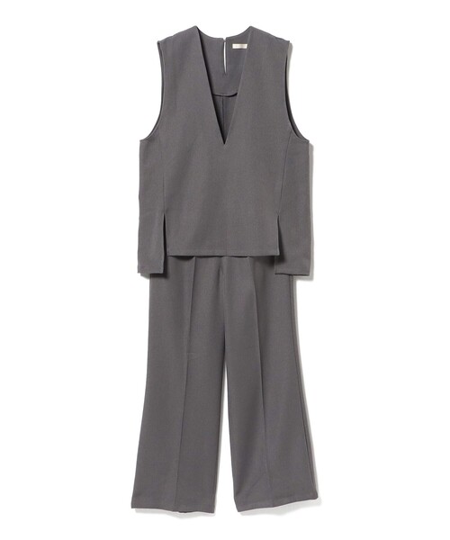 BEAMS HEART（ビームスハート）の「【セレモニー・ハレの日】ウール 調 ベスト セットアップ（ワンピース・レディース・グレー/ネイビー・FREE）」の2枚目の写真