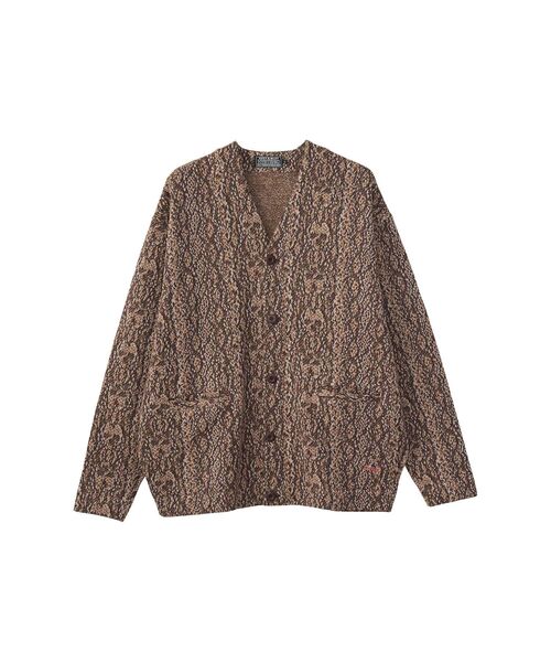 HYSTERIC GLAMOUR(ヒステリックグラマー)の「SPEAK NO EVILワッペン カーディガン(カーディガン/ボレロ・メンズ・ブラウン系その他/チャコールグレー・LARGE/X-LARGE/SMALL/MEDIUM)」の2枚目の写真