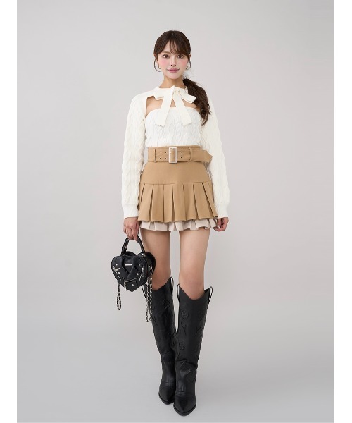 ケーブルニットアンサンブルトップス ケーブルアンサンブルニットトップス（ニット/セーター