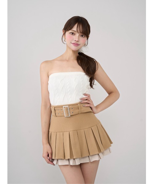 ケーブルアンサンブルニットトップス（ニット/セーター