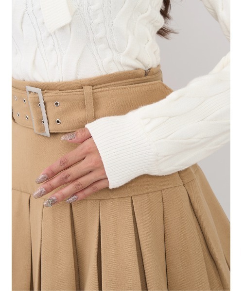 ケーブルアンサンブルニットトップス（ニット/セーター