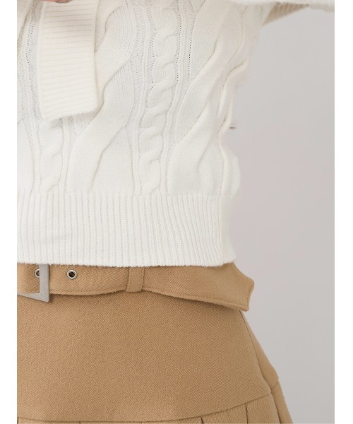 ダーリッチ darich ケーブルアンサンブルニットトップス ホワイト WHT ケーブルアンサンブルニットトップス – Darich (ダーリッチ)