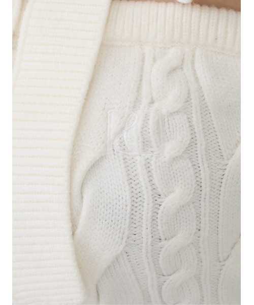 ダーリッチ darich ケーブルアンサンブルニットトップス ホワイト WHT ケーブルアンサンブルニットトップス（ニット/セーター