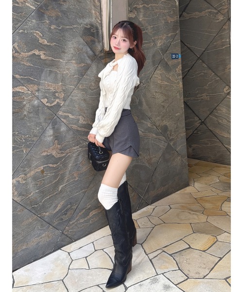 ケーブルアンサンブルニットトップス（ニット/セーター）｜Darich