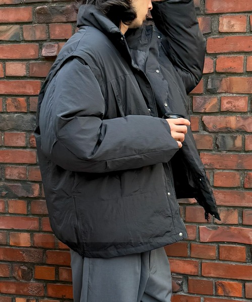 DRAW（ドロー）の「DRAW(ドロー) / デタッチャブルジップアップブルゾン（ブルゾン・メンズ・グレー/ブラック・MEDIUM/LARGE）」の3枚目の写真