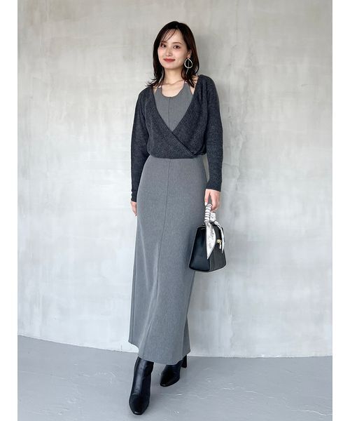 カシュクールニットセットホルターワンピース（ワンピース）｜SNIDEL