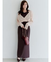 SNIDEL | カシュクールニットセットホルターワンピース(ワンピース)