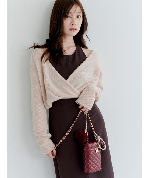 カシュクールニットセットホルターワンピース（ワンピース）｜SNIDEL