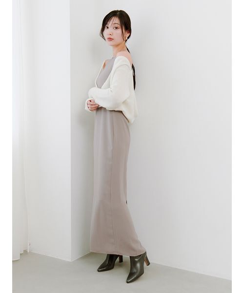 SNIDEL（スナイデル）の「カシュクールニットセットホルターワンピース（ワンピース・レディース・オフホワイト/グレー/ライトピンク・0/1）」の10枚目の写真