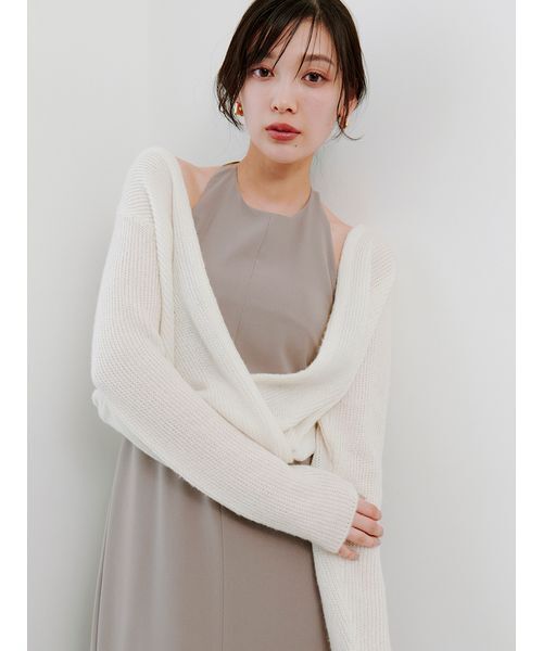 SNIDEL（スナイデル）の「カシュクールニットセットホルターワンピース（ワンピース・レディース・オフホワイト/グレー/ライトピンク・0/1）」の13枚目の写真