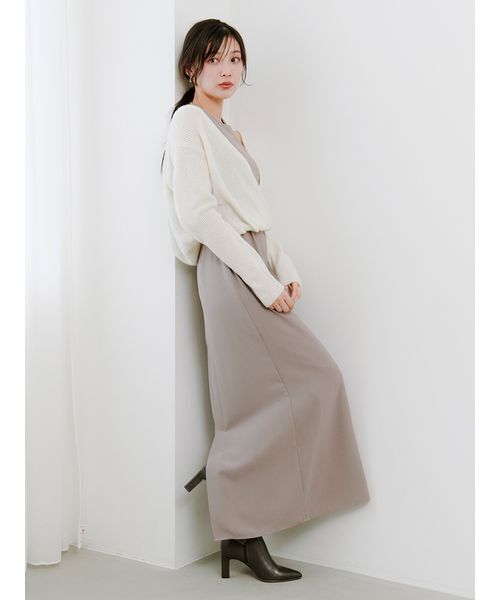 カシュクールニットセットホルターワンピース（ワンピース）｜SNIDEL