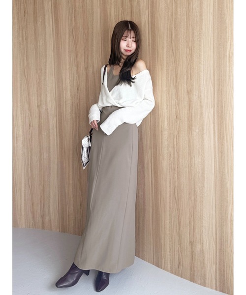 カシュクールニットセットホルターワンピース（ワンピース）｜SNIDEL