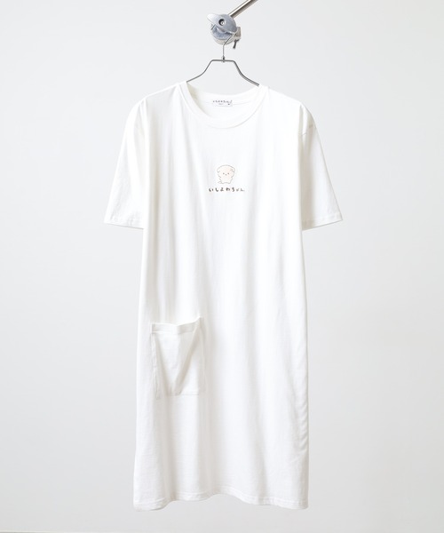 FUNALIVE(ファンアライブ)の「いしよわちゃん スーパーBIGTシャツ(Tシャツ/カットソー・メンズ・ライトグリーン/チャコール/ネイビー/オートミール/オフホワイト/ピンクベージュ・LL/L/M)」の2枚目の写真